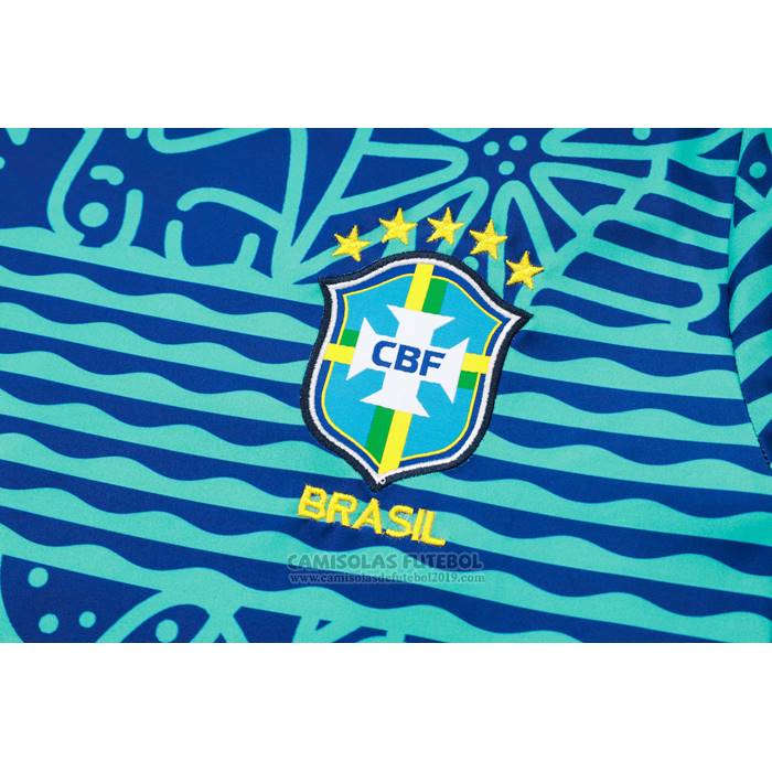 Fato de Treino Brasil Manga Curta 2024-2025 Verde - Calcas Curta